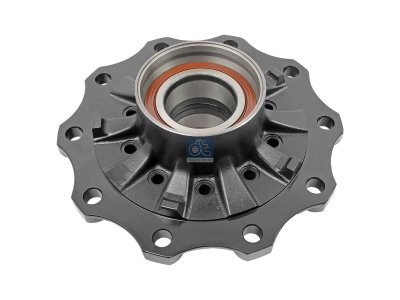 DT Spare Parts - Wheel hub, with bearing, d1: 138 mm, d2: 138 mm, D: 380 mm, 10 bores, b: 22 mm, H: 148 mm - 10.30406