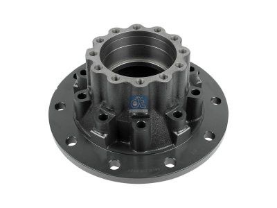 DT Spare Parts - Wheel hub, without bearings, without ABS ring, d1: 145 mm, d2: 160 mm, D: 380 mm, 10 bores, b: 22 mm, H: 234 mm - 3.67631