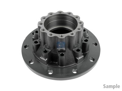 DT Spare Parts - Wheel hub, with bearing, without ABS ring, d1: 145 mm, d2: 160 mm, D: 380 mm, 10 bores, b: 22 mm, H: 234 mm - 3.67632
