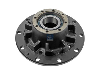 DT Spare Parts - Wheel hub, with bearing, d1: 130 mm, d2: 140 mm, D: 375 mm, 10 bores, b: 22.4 mm, H: 184 mm - 1.17318
