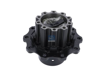 DT Spare Parts - Wheel hub, with bearing, d1: 157 mm, d2: 170 mm, D: 377 mm, 10 bores, b: 22 mm, P: 335 mm, H: 297.5 mm - 4.64724
