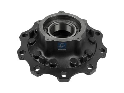 DT Spare Parts - Wheel hub, with bearing, d1: 147 mm, d2: 147 mm, D: 376.5 mm, 10 bores, b: 23.4 mm, H: 173 mm - 10.20404