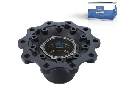 DT Spare Parts - Wheel hub, without bearings, d1: 140 mm, d2: 140 mm, D: 376 mm, 10 bores, b: 23.2 mm, H: 179.5 mm - 10.20406