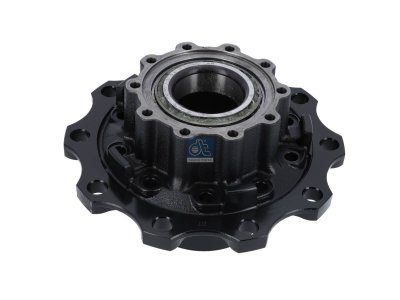 DT Spare Parts - Wheel hub, with bearing, without ABS ring, d1: 147 mm, d2: 147 mm, D: 380 mm, 10 bores, b: 24 mm, H: 213.5 mm - 1.17212