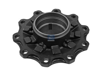 DT Spare Parts - Wheel hub, without bearings, d1: 147 mm, d2: 147 mm, D: 376.5 mm, 10 bores, b: 23.4 mm, H: 173 mm - 10.20407