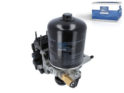 DT Spare Parts - Air dryer, complete with valve, reman. / without old core, M12 x 1,5, M22 x 1,5, 8.4 bar - 1.18975