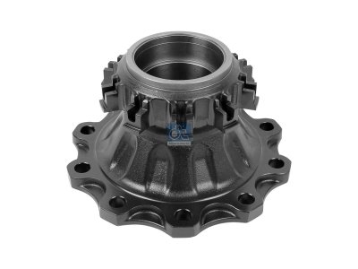 DT Spare Parts - Wheel hub, without bearings, d1: 138 mm, d2: 138 mm, D: 383 mm, 10 bores, b: 25 mm, H: 154 mm - 5.20173