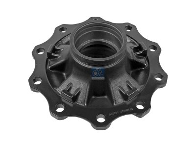DT Spare Parts - Wheel hub, without bearings, d1: 120 mm, d2: 150 mm, D: 380 mm, 10 bores, b: 22 mm, P: 335 mm, H: 180 mm - 10.10376