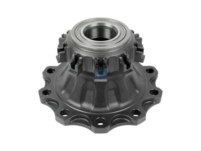 DT Spare Parts - Wheel hub, with bearing, d1: 138 mm, d2: 138 mm, D: 383 mm, 10 bores, b: 25 mm, H: 154 mm - 5.20174