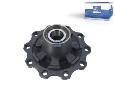 DT Spare Parts - Wheel hub, with bearing, d1: 120 mm, d2: 150 mm, D: 380 mm, 10 bores, b: 22 mm, P: 335 mm, M125 x 2, H: 205 mm - 10.10432