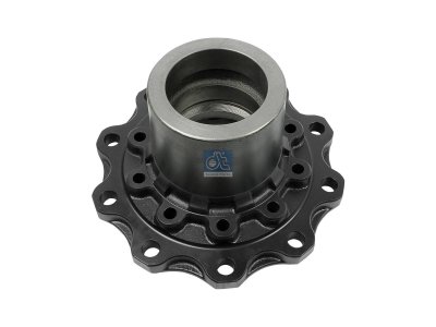 DT Spare Parts - Wheel hub, without bearings, d1: 153.6 mm, d2: 127 mm, D: 382 mm, 10 bores, b: 24 mm, P: 335 mm, H: 194 mm - 1.17319