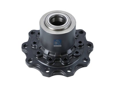 DT Spare Parts - Wheel hub, with bearing, d1: 153.6 mm, d2: 127 mm, D: 382 mm, 10 bores, b: 24 mm, P: 335 mm, H: 194 mm - 1.17325
