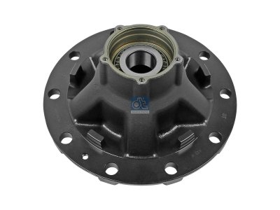 DT Spare Parts - Wheel hub, with bearing, d1: 110 mm, d2: 130 mm, D: 377 mm, 10 bores, b: 23.4 mm, H: 201 mm - 10.20432