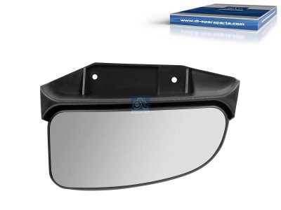 DT Spare Parts - Mirror glass, wide view mirror, right, W: 127 mm, H: 255 mm - 12.83406