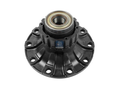 DT Spare Parts - Wheel hub, with bearing, d1: 110 mm, d2: 110 mm, D: 384 mm, 10 bores, b: 27.3 mm, H: 162.5 mm - 2.65287