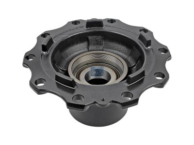 DT Spare Parts - Wheel hub, with bearing, d1: 127 mm, d2: 127 mm, D: 375 mm, 10 bores, b: 24 mm, M136 x 2, H: 137 mm - 1.17327