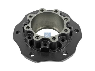 DT Spare Parts - Wheel hub, without bearings, d1: 130 mm, d2: 130 mm, D: 286 mm, 6 bores, b: 18 mm, H: 102 mm - 4.69673