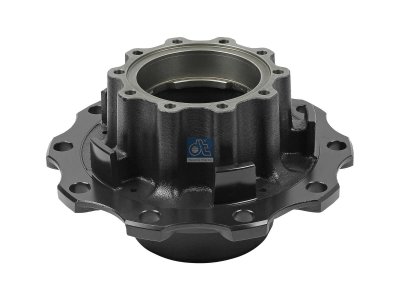 DT Spare Parts - Wheel hub, without bearings, d1: 147 mm, d2: 147 mm, D: 375 mm, 10 bores, b: 24 mm, H: 213 mm - 1.17328