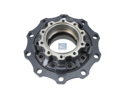 DT Spare Parts - Wheel hub, without bearings, d1: 148 mm, d2: 148 mm, D: 375 mm, 10 bores, b: 24 mm, H: 149.5 mm - 1.17363