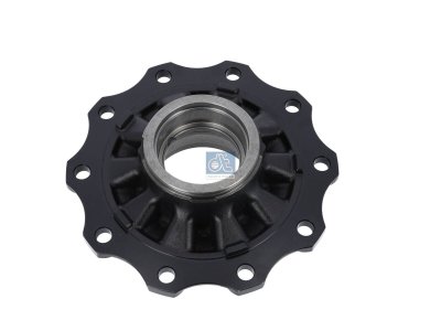 DT Spare Parts - Wheel hub, without bearings, d1: 120 mm, d2: 147 mm, D: 380 mm, 10 bores, b: 22 mm, H: 145.5 mm - 10.30419