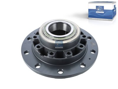 DT Spare Parts - Wheel hub, with bearing, d1: 165 mm, d2: 165 mm, D: 385 mm, 10 bores, b: 24 mm, H: 168.5 mm - 1.17367