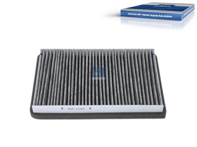 DT Spare Parts - Cabin air filter, activated carbon, without frame, L: 261 mm, W: 168 mm, H: 54 mm - 5.62401