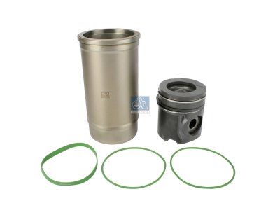 DT Spare Parts - Piston with liner, D: 115 mm - 1.33100
