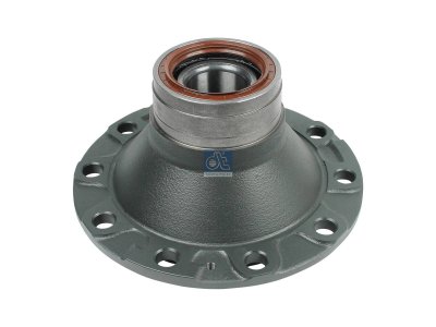 DT Spare Parts - Wheel hub, with bearing, d1: 112.7 mm, d2: 130 mm, D: 383 mm, 10 bores, b: 27.2 mm, H: 185 mm - 2.65240
