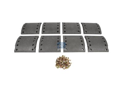 DT Spare Parts - Drum brake lining kit, axle kit - oversize, D: 420 mm, W: 200 mm, S: 17.8 mm - 10.13000