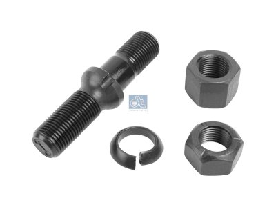 DT Spare Parts - Wheel bolt, complete, M22 x 2, LTh1: 43 mm, LTh2: 28 mm, Lu: 48 mm, D: 32 mm, L: 110 mm, 10.9 - 10.10040 - 10 Pack