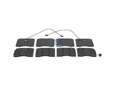 DT Spare Parts - Disc brake pad kit, without springs, with wear indicators, W: 180 mm, S: 20 mm, H: 106 mm - 7.92640