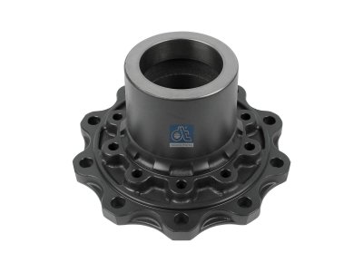 DT Spare Parts - Wheel hub, without bearings, d1: 127.3 mm, d2: 127 mm, D: 380 mm, 10 bores, b: 22.3 mm, P: 335 mm, H: 194 mm - 1.17302