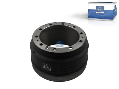 DT Spare Parts - Brake drum, D: 413 mm, 10 bores, b: 23.5 mm, P: 335 mm, d: 295 mm, H: 275.5 mm, B: 214 mm - 1.18711