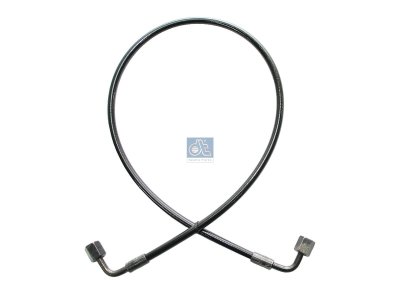 DT Spare Parts - Hose line, cabin tilt, D: 9.2 mm, M12 x 1,5, M12 x 1,5, L: 780 mm, L1: 780 mm, 250 bar - 1.28133