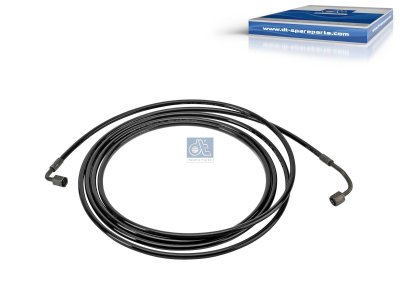 DT Spare Parts - Hose line, cabin tilt, D: 8.3 mm, M12 x 1,5, M12 x 1,5, L: 3780 mm, L1: 3750 mm, 400 bar - 1.28152