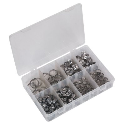 Sealey Stainless Steel O-Clip Single Ear Assortment 160pc