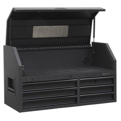 Sealey Superline PRO Black Edition Topchest with 6 Soft Close Drawers & Power Bar 1030mm