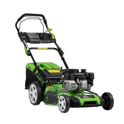 Sealey Dellonda Self-Propelled Petrol Lawnmower Grass Cutter with Height Adjustment & Grass Bag 149cc 18