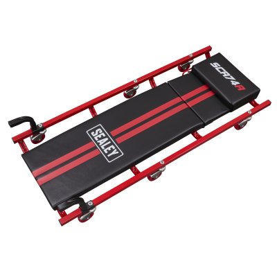 Sealey American-Style Deluxe Creeper with Steel Frame, 6 Wheels & Adjustable Headrest 40
