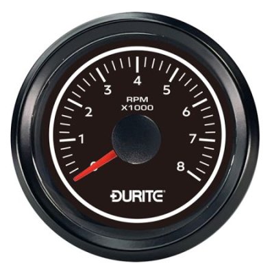 0-525-40 LED Illuminated Marine Tachometer Gauge 0-8000rpm - 12/24V