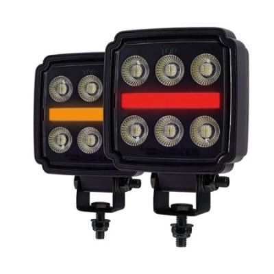 0-421-63 42W LED Work Lamp with Amber and Red Position Lamp - 12/24V