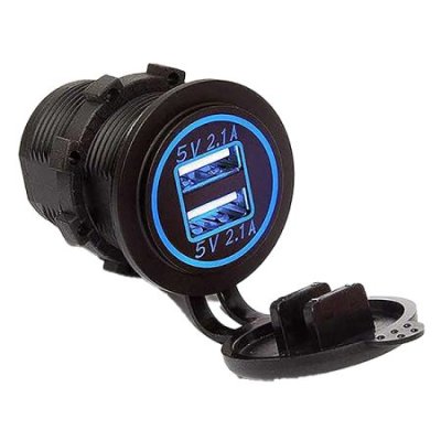 0-601-15 USB 2-Port Socket Dual 2.1A 12/24 volt 