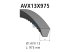 DT Spare Parts - V-belt, L: 975 mm, W: 13 mm, AVX13X975 - 3.34247