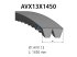 DT Spare Parts - Banded v-belts, L: 1450 mm, W: 13 mm, AVX13X1450, 2 belts - 3.34217