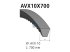 DT Spare Parts - V-belt, L: 700 mm, W: 10 mm, AVX10X700 - 3.34258