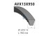 DT Spare Parts - V-belt, L: 950 mm, W: 13 mm, AVX13X950 - 4.80206