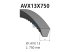 DT Spare Parts - V-belt, L: 750 mm, W: 13 mm, AVX13X750 - 4.80635