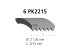 DT Spare Parts - Multiribbed belt, 6 PK, L: 2215 mm, W: 21.4 mm, 6PK2215 - 4.80691