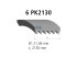DT Spare Parts - Multiribbed belt, 6 PK, L: 2130 mm, W: 21.4 mm, 6PK2130 - 4.80689
