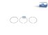 DT Spare Parts - Piston ring kit, D: 88 mm - 7.94094